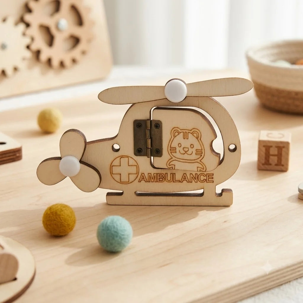 Kit Montessori pour Tableau d'Activités (Busy Board DIY) – Jouets Sensoriels en Bois