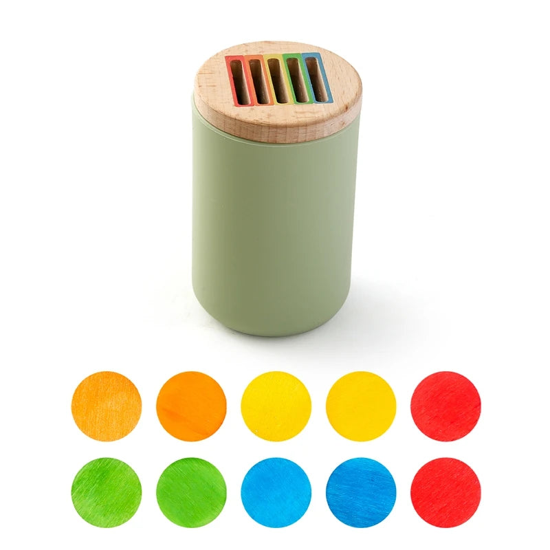 Jouet de Tri Montessori – Formes, Couleurs et Bâtonnets en Bois, Jeu Éducatif Préscolaire