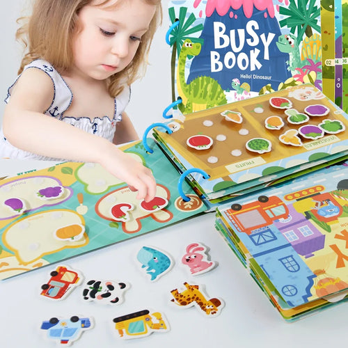 Busy Book Dinos & Fruits – Livre d'activités éducatif dès 3 ans
