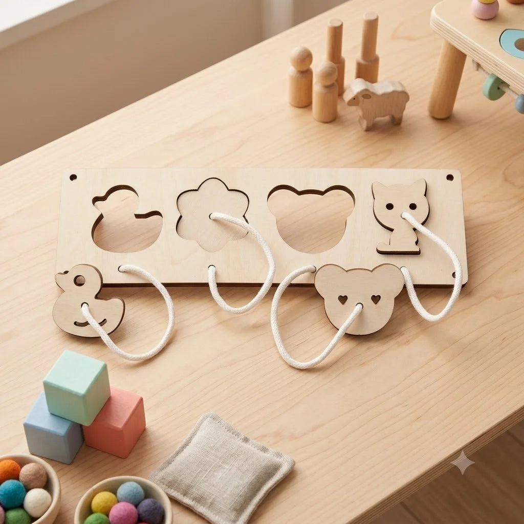 Kit Montessori pour Tableau d'Activités (Busy Board DIY) – Jouets Sensoriels en Bois