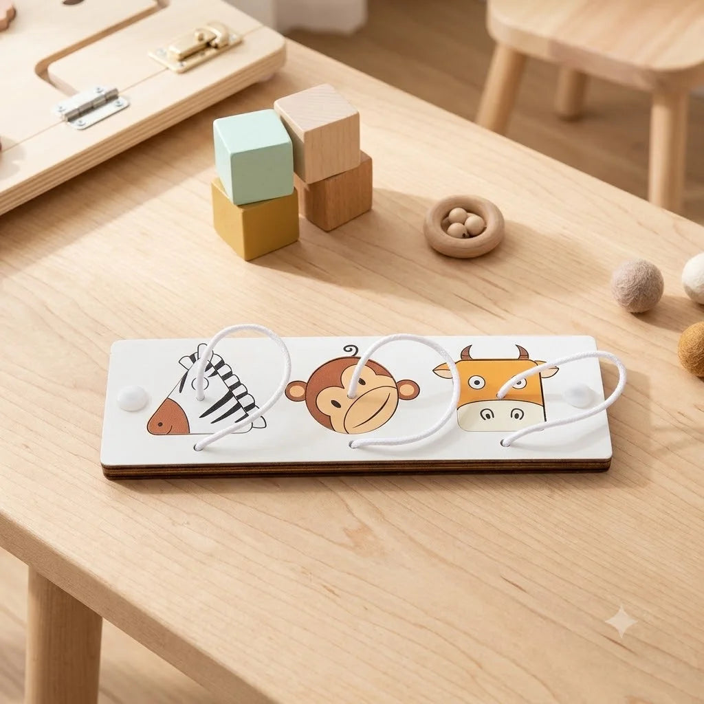 Kit Montessori pour Tableau d'Activités (Busy Board DIY) – Jouets Sensoriels en Bois